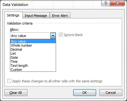 Data Validation