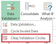 Clear Validation Circles
