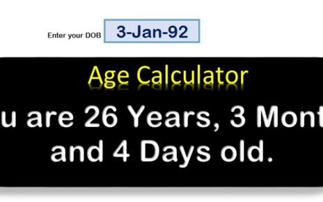 Age Calculator in Excel